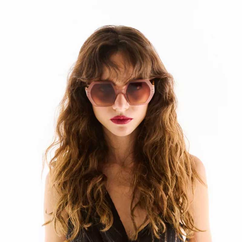 OKKIA OCCHIALE DA SOLE PREMIUM ESAGONALE EMMA PINK HAVANA OKKIA