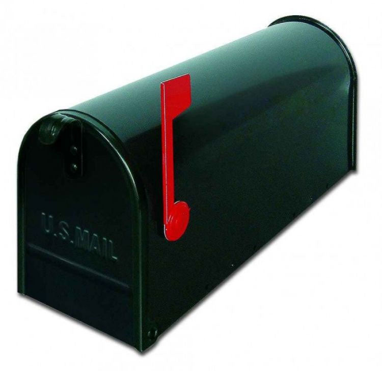 CASSETTA POSTALE ALUBOX TOPOLINO 32X48X17CM IN LAMIERA ZINCATA NERO