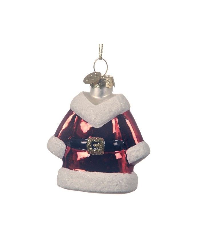 VESTITO DI BABBO NATALE APPENDIBILE H7.8CM