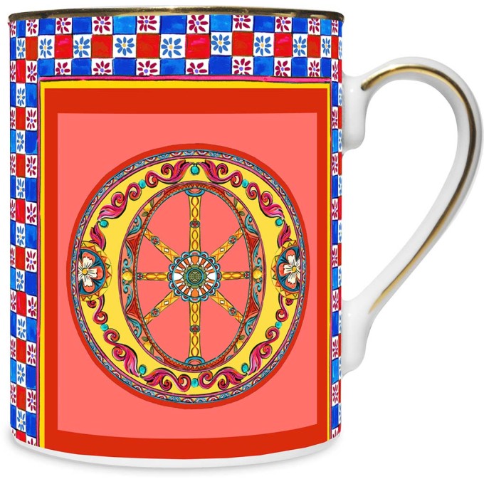 MUG IN PORCELLANA 8,5 X 10,5 CM, LETTERA O - ORTIGIA