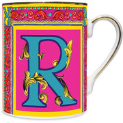 MUG IN PORCELLANA 8,5 X 10,5 CM, LETTERA R - ORTIGIA