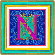 SVUOTATASCHE MINI IN PORCELLANA 15 X 15 CM - ORTIGIA LETTERA N