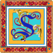 SVUOTATASCHE MINI IN PORCELLANA 15 X 15 CM - ORTIGIA LETTERA S