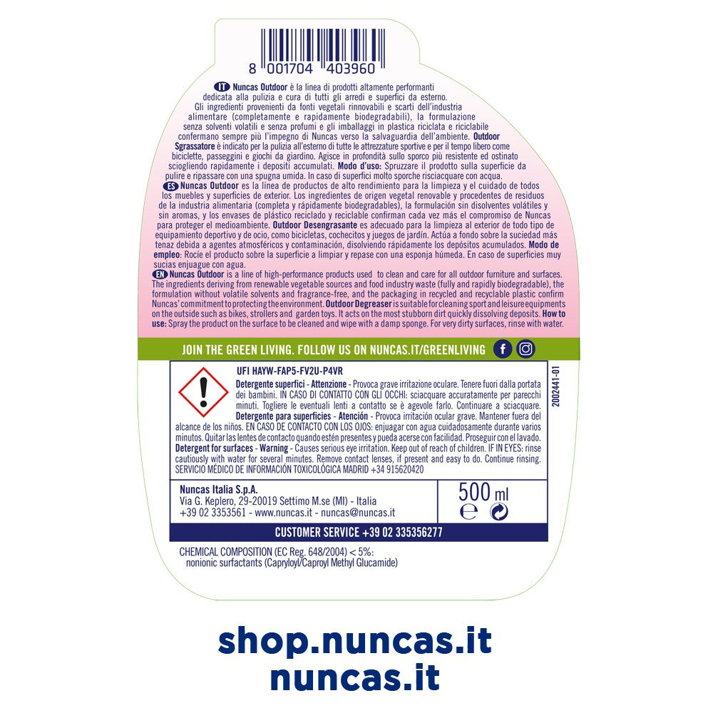 OUTDOOR SGRASSATORE BIKE E TEMPO LIBERO 500 ML