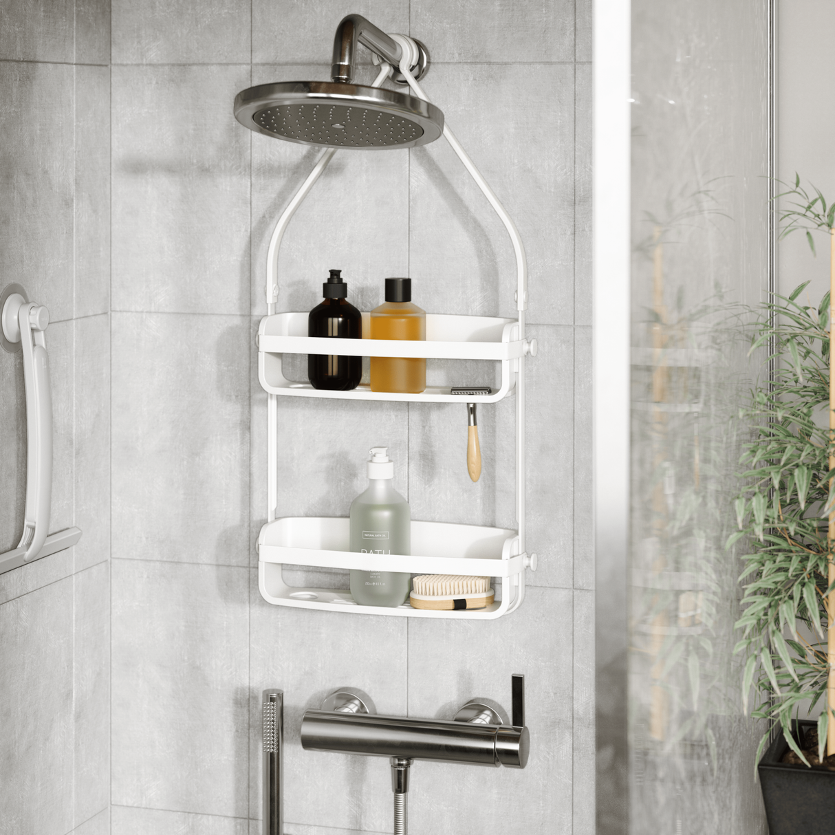 Flex Shower Caddy 31 x 9 x 65 cm Bianco Umbra
