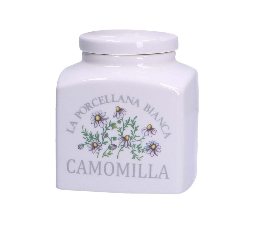 BARATTOLO 0,5L CAMOMILLA IN PORCELLANA LINEA CONSERVA