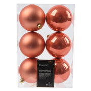PALLINA DI NATALE INFRANGIBILE, Ø8CM, CONFEZIONE 6 PEZZI, BRONZO