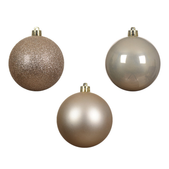 PALLINA DI NATALE INFRANGIBILE, Ø8CM, CONFEZIONE 34 PEZZI, PERLA