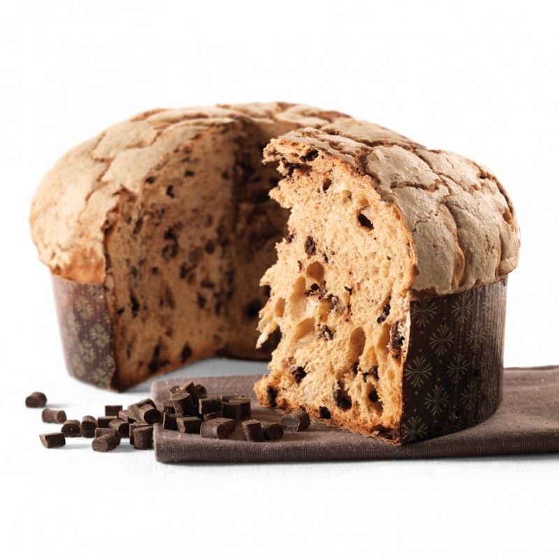 SCATOLA REGALO CON PANETTONE GALUP CON GOCCE CIOCCOLATO 750GR + CREMA CIOCCOLATO FONDENTE SPALMABILE