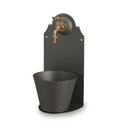 FONTANA A PARETE CON RUBINETTO ANTRACITE H50CM