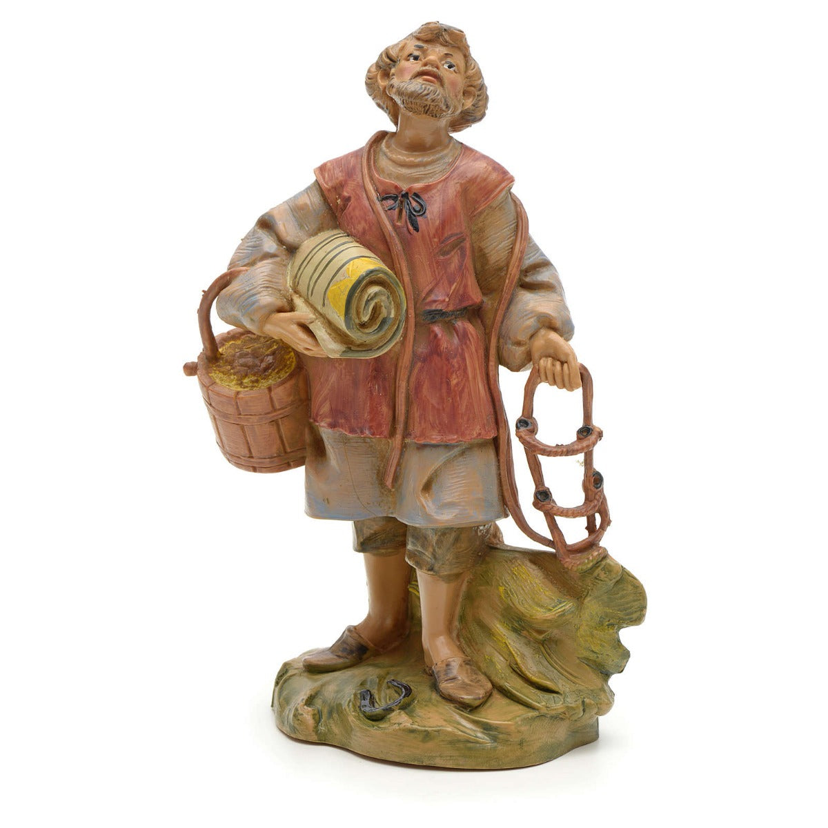PASTORE CON BRIGLIE 12CM IN RESINA (F-70)