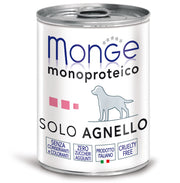 MONGE SCATOLETTA CIBO UMIDO CANE MONOPROTEICO SOLO AGNELLO 400GR