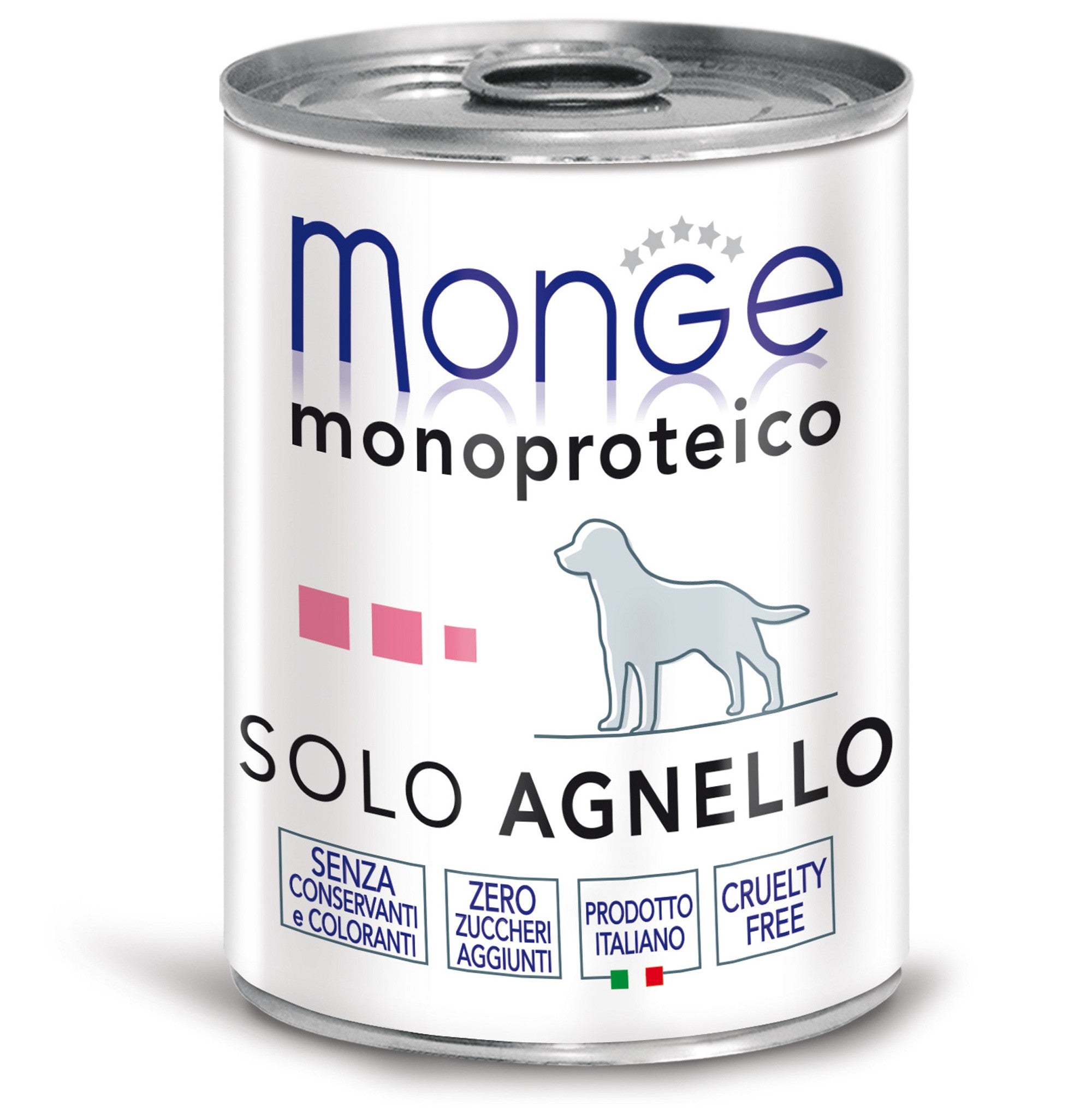 MONGE SCATOLETTA CIBO UMIDO CANE MONOPROTEICO SOLO AGNELLO 400GR
