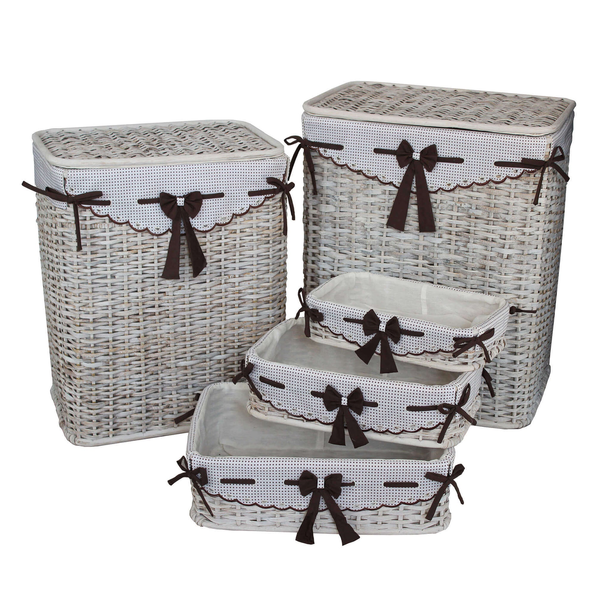 SET DI 5 CESTI PORTA BIANCHERI