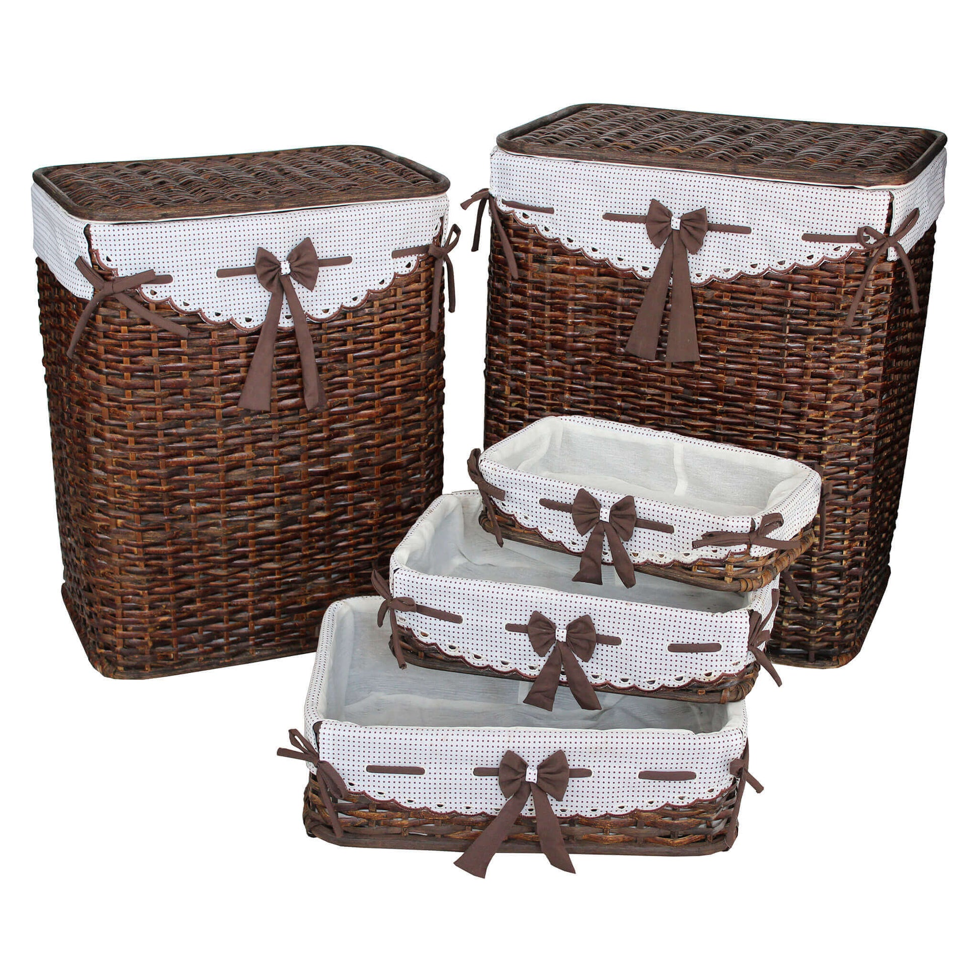 SET DI 5 CESTI PORTA BIANCHERI