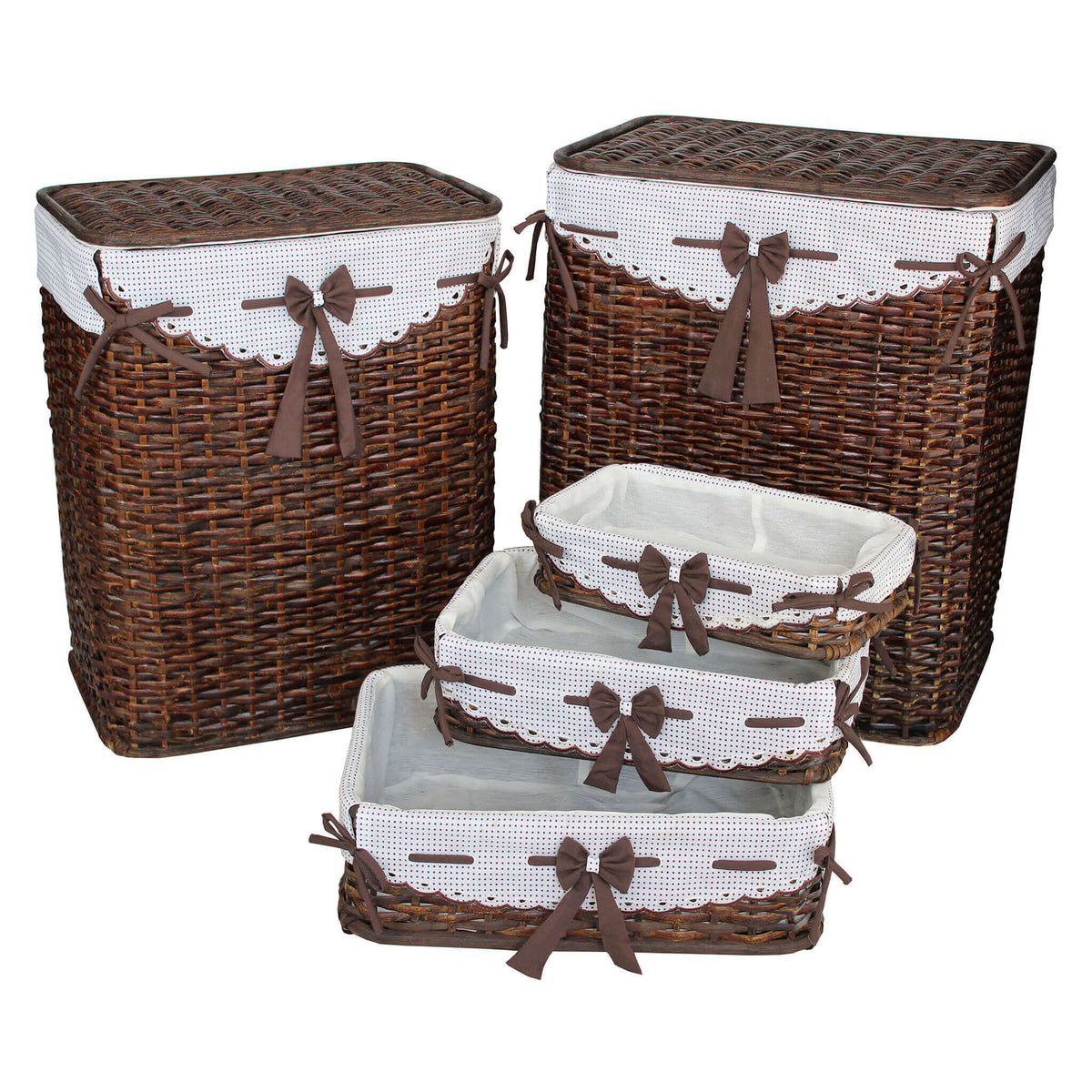 SET DI 5 CESTI PORTA BIANCHERI