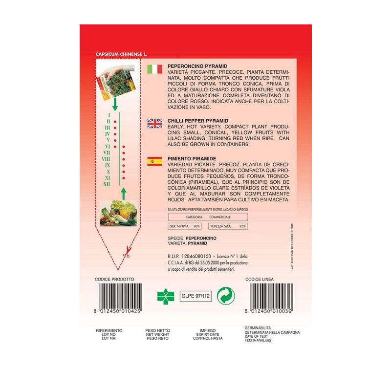 SEMI PEPERONCINO PYRAMID FRANCHI SEMENTI