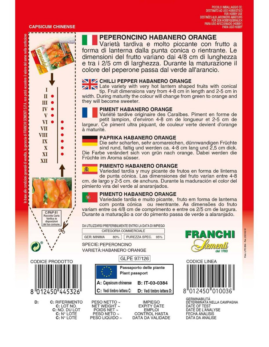 SEMI PEPERONCINO HABANERO ORANGE