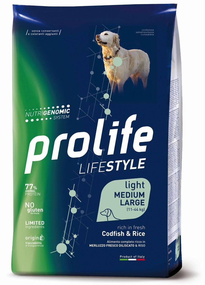 CROCCHETTE PROLIFE LIFE STYLE ADULT MERLUZZO & RISO - MEDIUM/LARGE 12KG