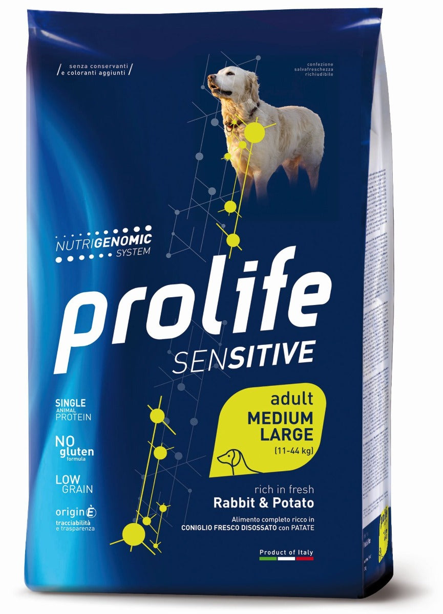 CROCCHETTE PROLIFE SENSITIVE ADULT CONIGLIO & PATATE - MEDIUM/LARGE 10KG