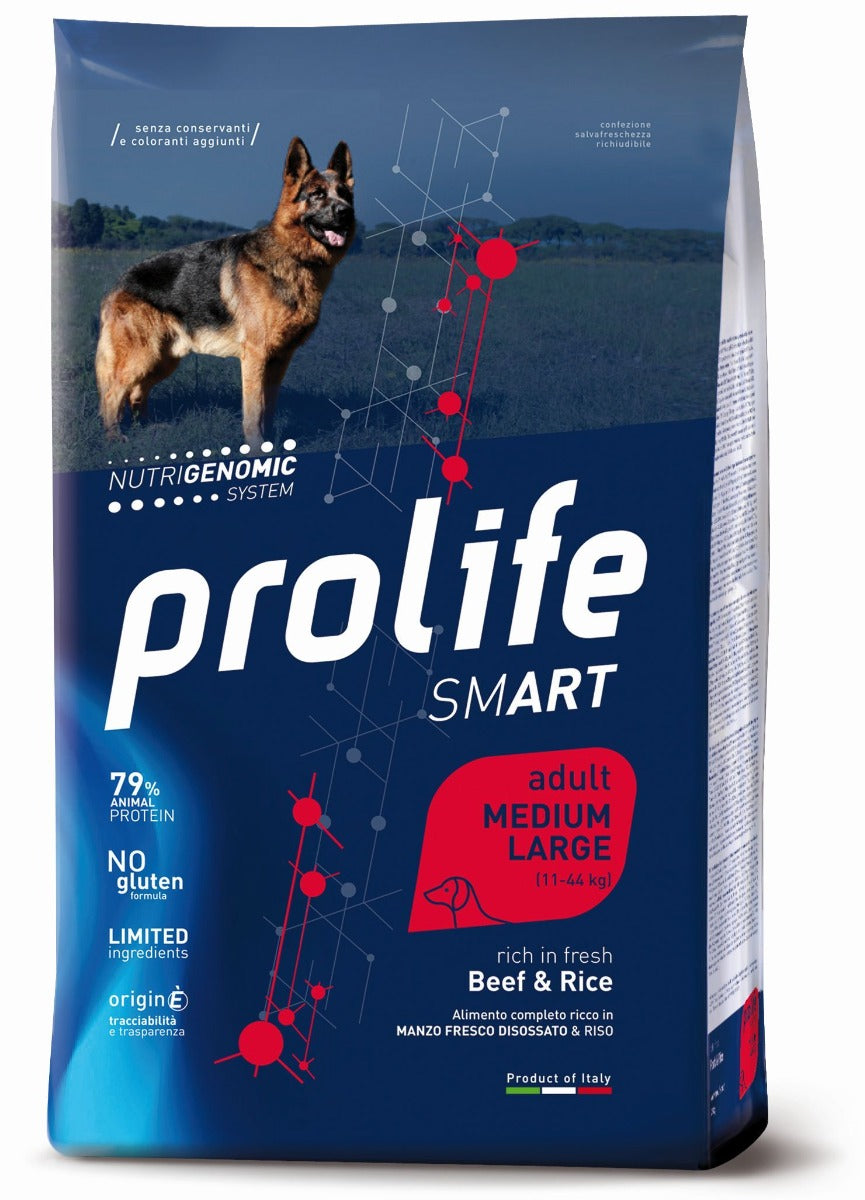 CROCCHETTE PROLIFE SMART ADULT MANZO & RISO - MEDIUM/LARGE 12KG