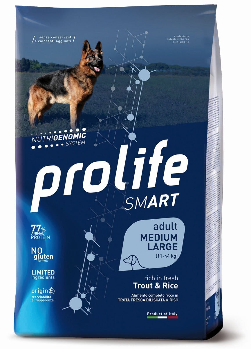 CROCCHETTE PROLIFE SMART ADULT TROTA & RISO - MEDIUM/LARGE 12KG
