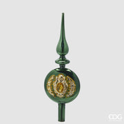PUNTALE IN VETRO CON GEMME, H31XØ10CM, VERDE