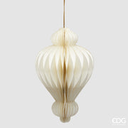 PALLINA DI NATALE ORIGAMI MONGOLFIERA, H15XØ9,5CM, BIANCO