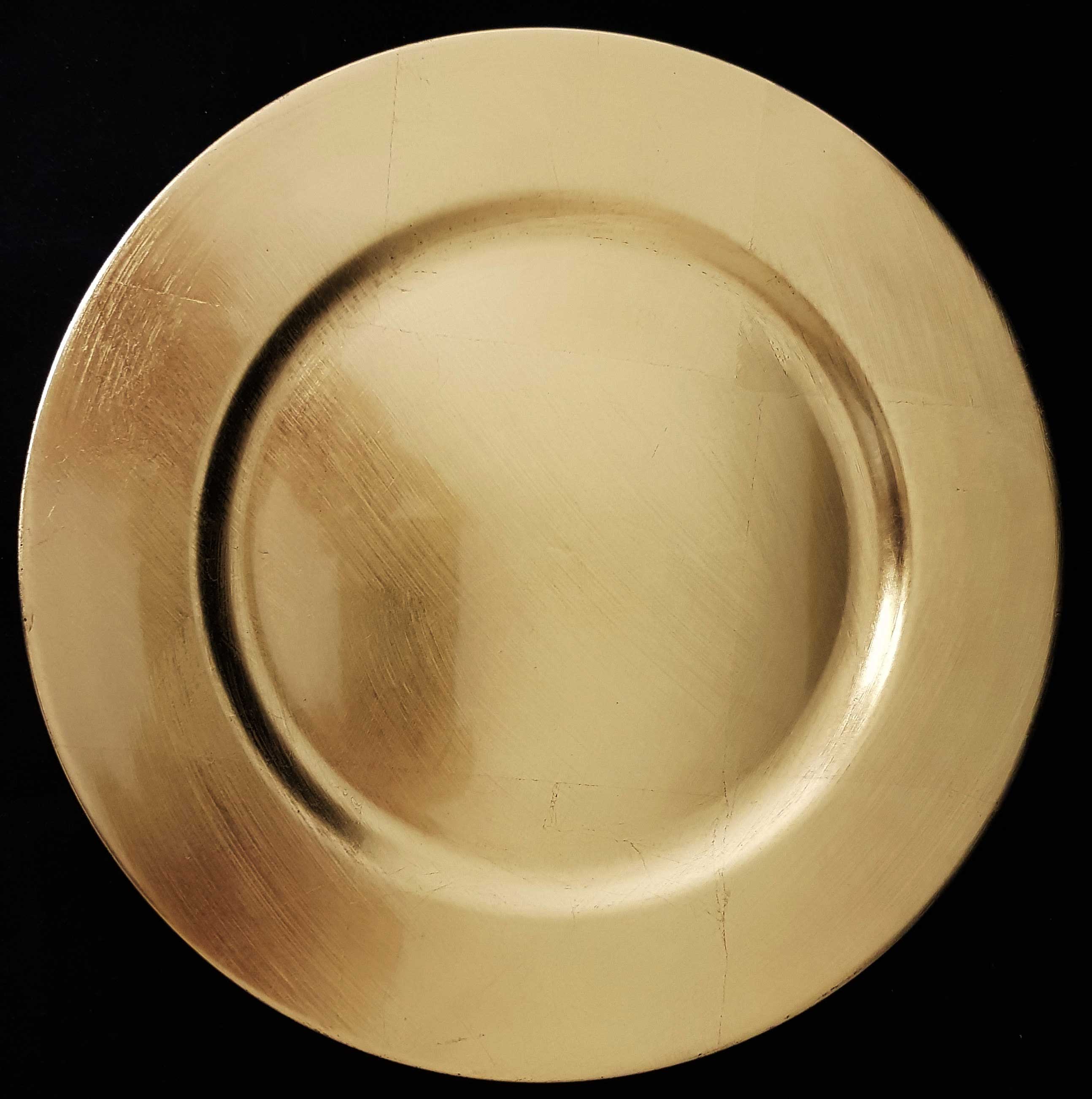 6 SOTTOPIATTI CIRCOLARI ORO 33CM
