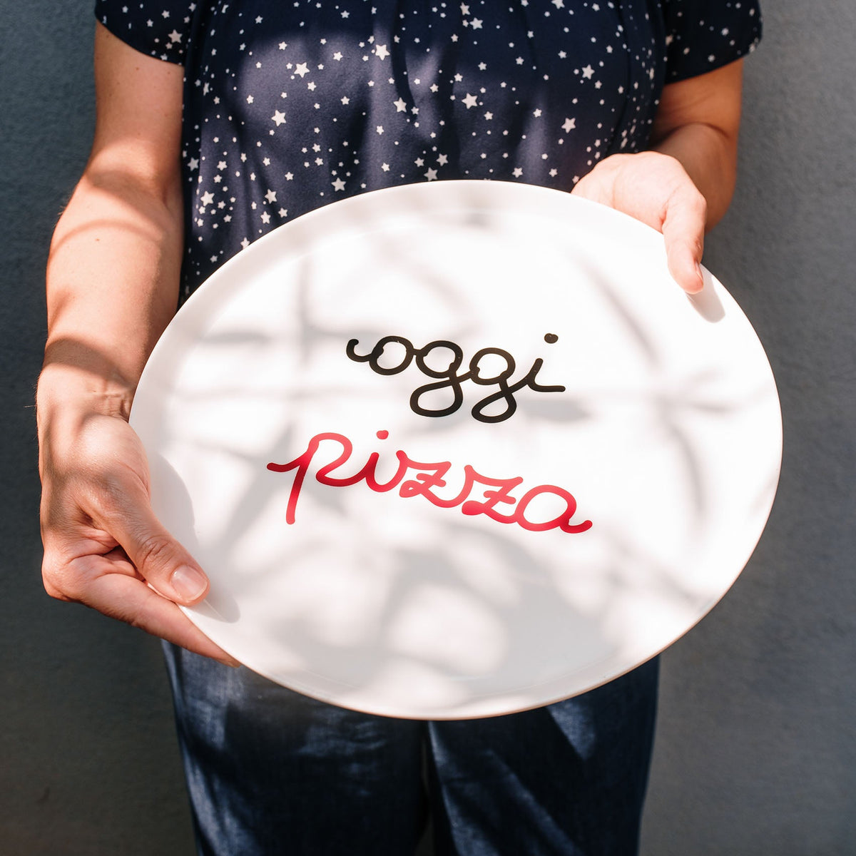 Piatto Pizza Decorato Oggi Pizza D31,5 cm Simple Day