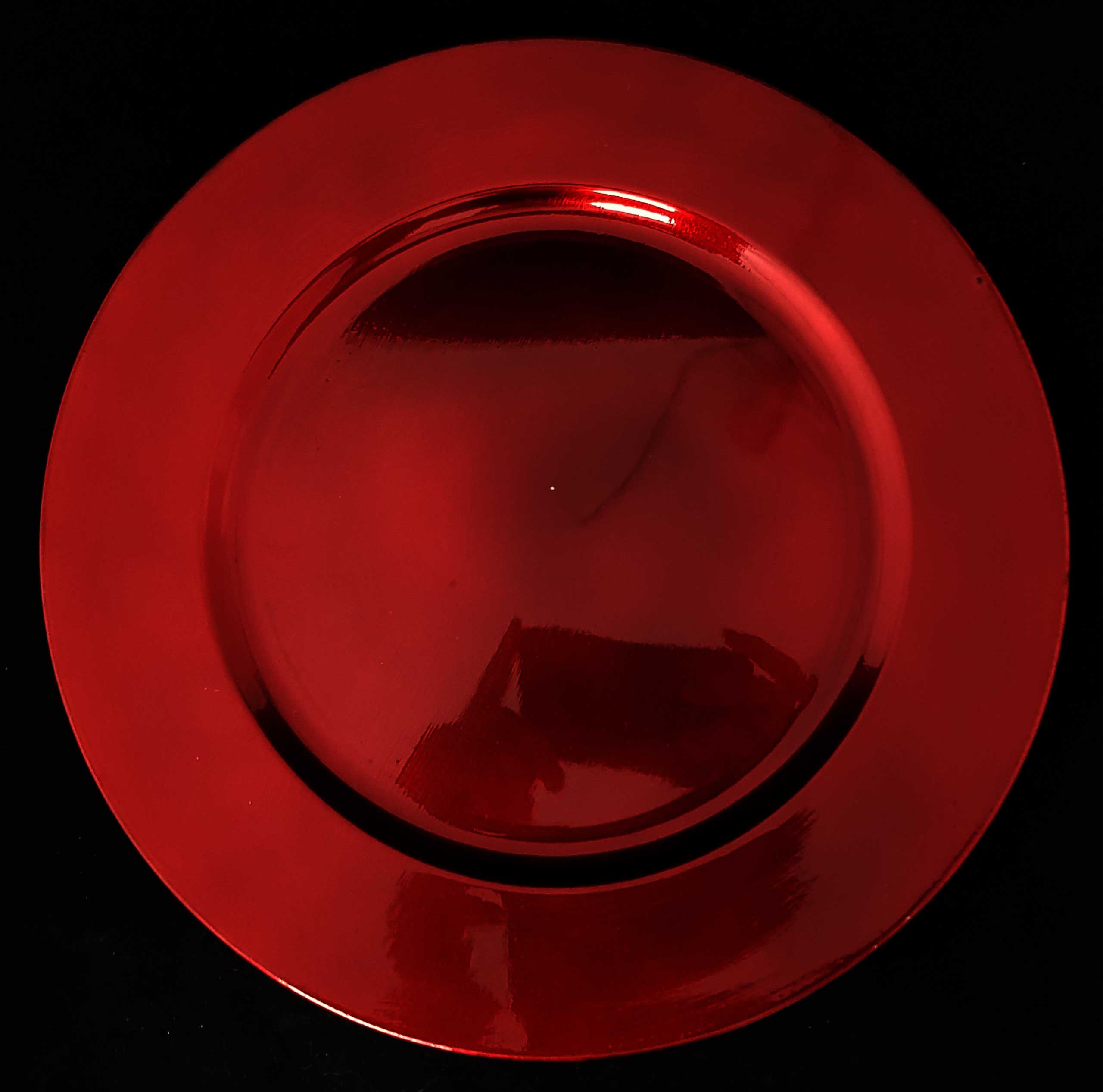 12 SOTTOPIATTI CIRCOLARI ROSSO 33CM