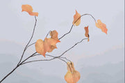 RAMO CON FOGLIE 102CM GIALLO