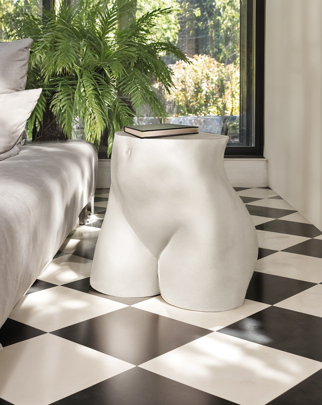 Sgabello Tavolino Piece of me - Her 50x37xH45cm Bianco SELETTI