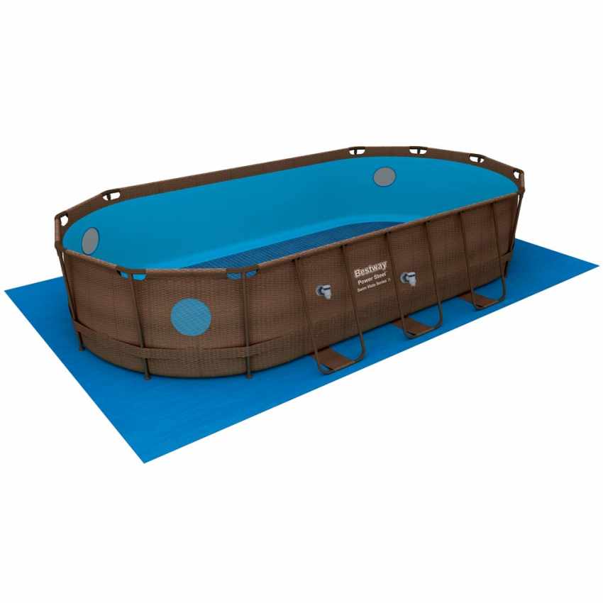 PISCINA OVALE SWIM VISTA 549X274X122CM CON POMPA FILTRO SCALETTA E TELO COPERTURA