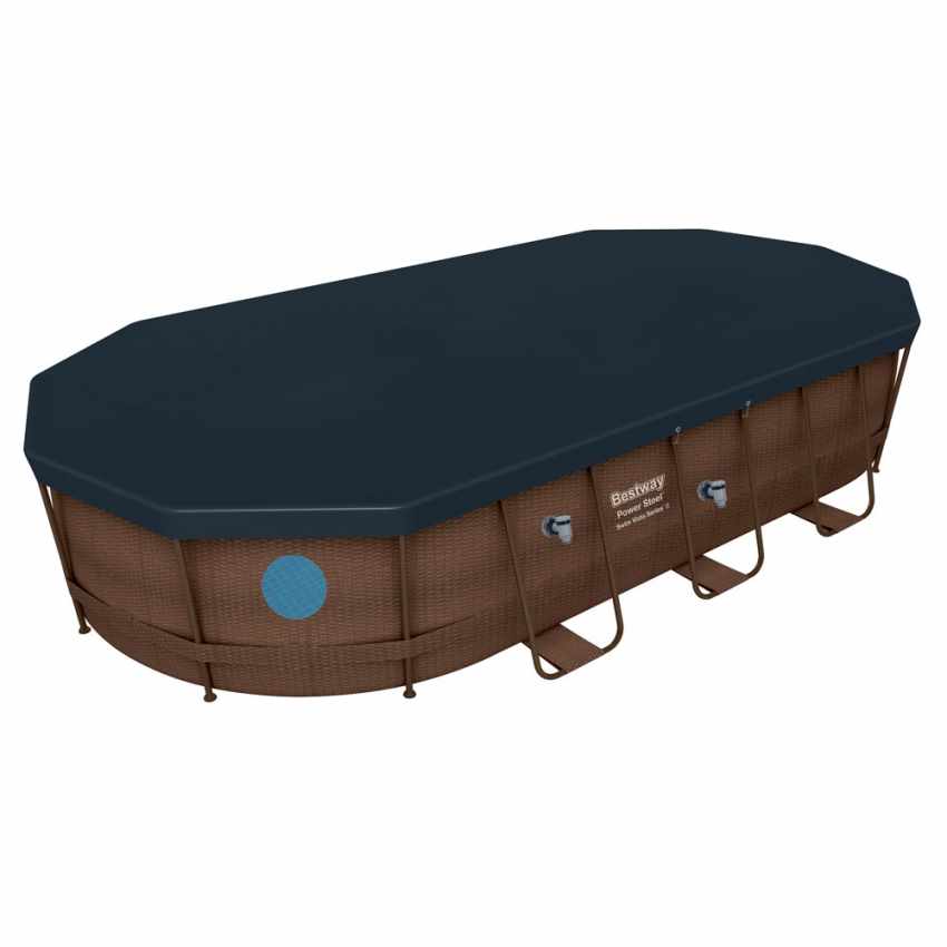 PISCINA OVALE SWIM VISTA 549X274X122CM CON POMPA FILTRO SCALETTA E TELO COPERTURA