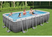 PISCINA RETTANGOLARE POWER STEEL 549X274X122CM CON POMPA FILTRO SCALETTA E TELO COPERTURA