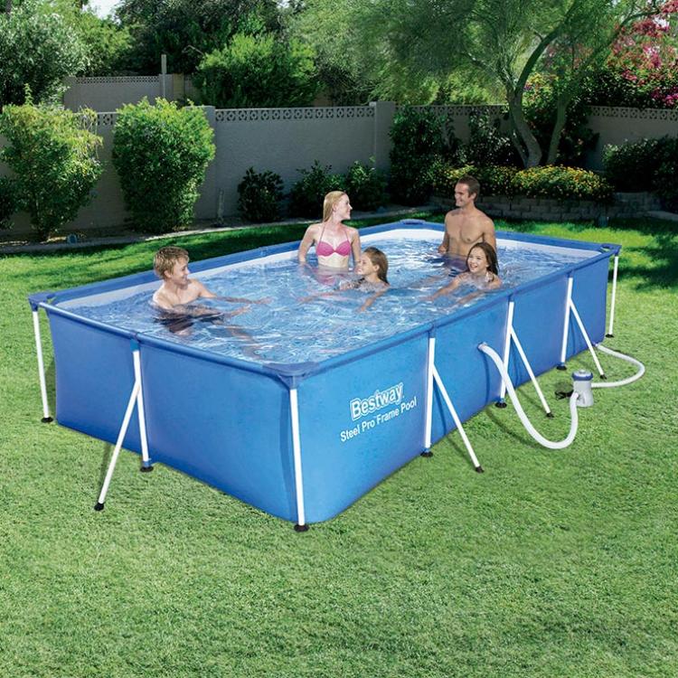 OFFERTA PISCINA RETTANGOLARE FRAME 400X211XH81CM  + TAPPETINO + COPERTURA