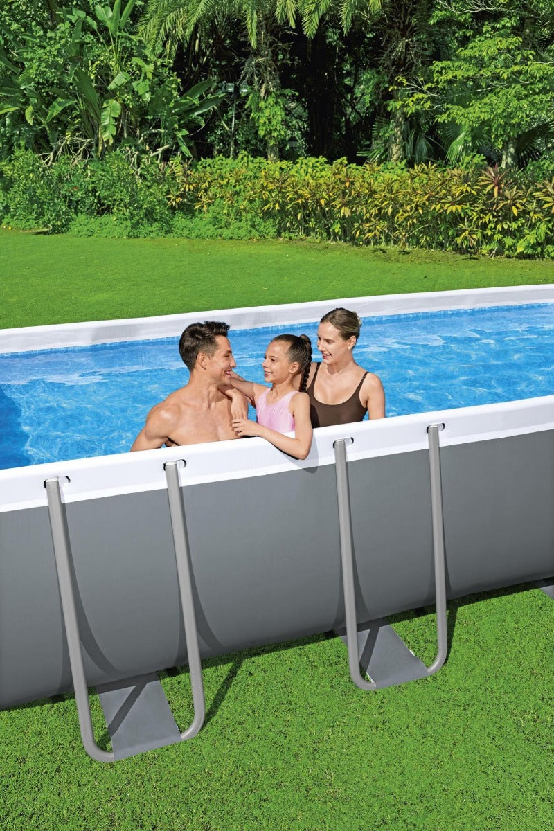 PISCINA RETTANGOLARE 549X274X122CM CON FILTRO A SABBIA, SCALETTA, COPERTURA
