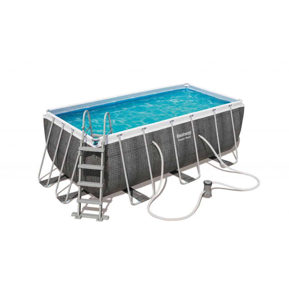 PISCINA POWER STEEL 488X244X122 RETTANGOLARE GRIGIO SCURO