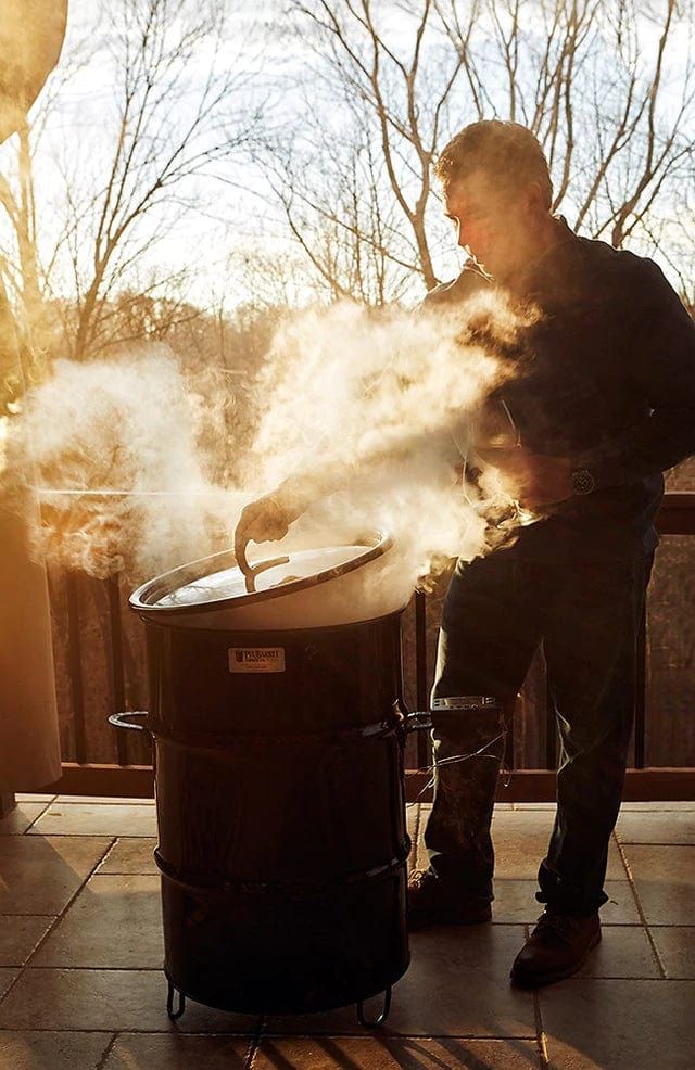 OFFERTA BARBECUE PIT BARREL AFFUMICATORE COOKER A CARBONE + COPERTURA PREMIUM NERA