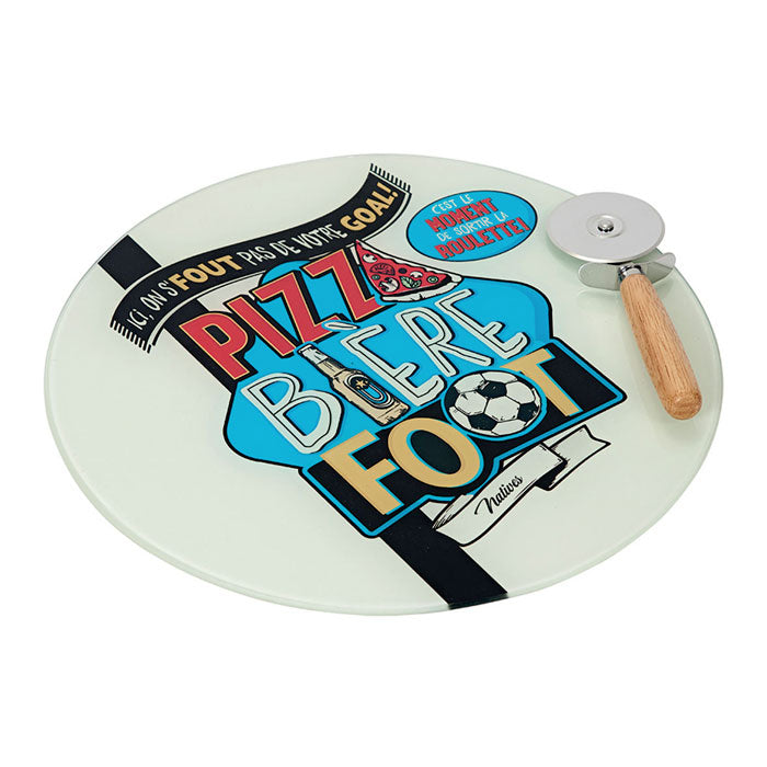 TAGLIA PIZZA E PIATTO BIÈRE FOOT
