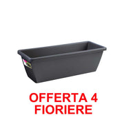 OFFERTA 4 FIORIERA BARCELONA TROUGH 40CM ANTHRACITE