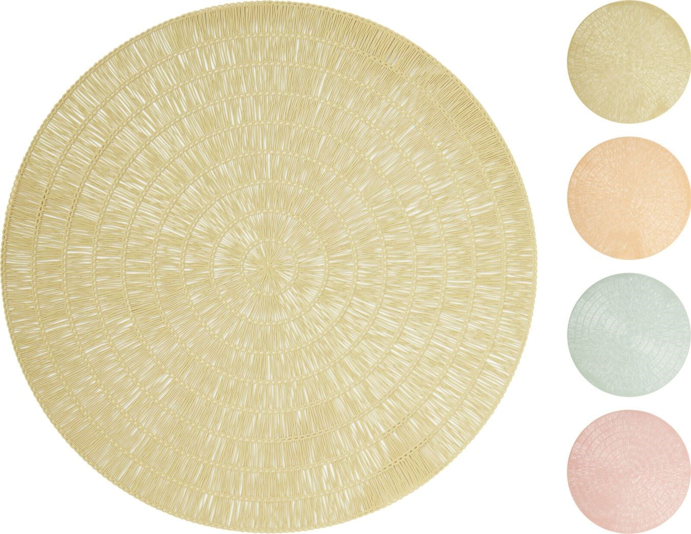 Tovaglietta Rotonda in PVC D38cm Colore Assortito