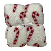 Plaid Candy Cane 150x200 cm rosso e bianco Peraga Christmas