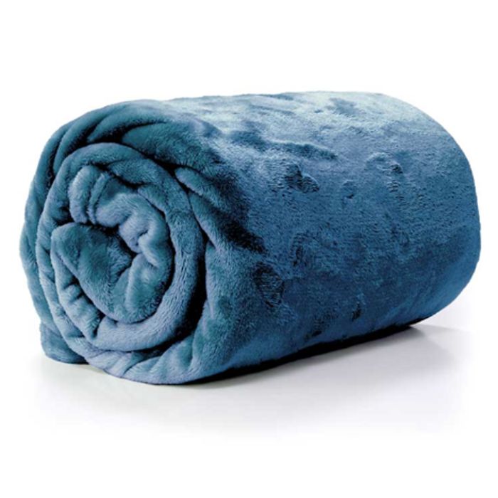 COPERTA PLAID ENZO 130X180CM BLU