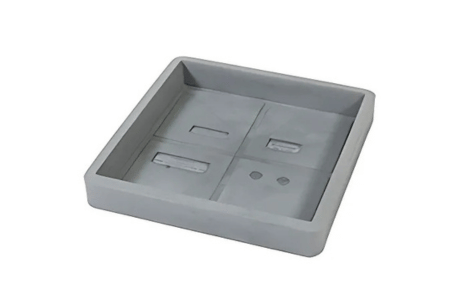 SOTTOVASO QUADRO SNQ 40CM GRIGIO ANTICATO