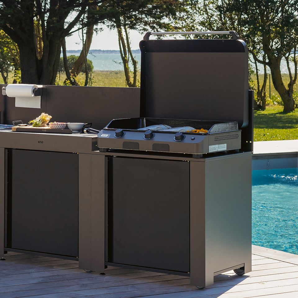 ENO Modulo plancha cucina outdoor 115x80x62 cm grigio cargo