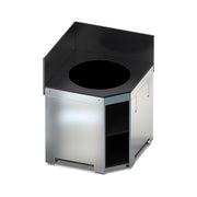 ENO Modulo angolare per Kamado cucina outdoor 115x82x82 cm nero e acciaio inox