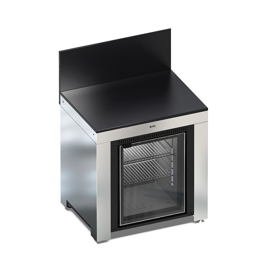 ENO Modulo frigorifero cucina outdoor 75L 115x80x62 cm nero e acciaio inox