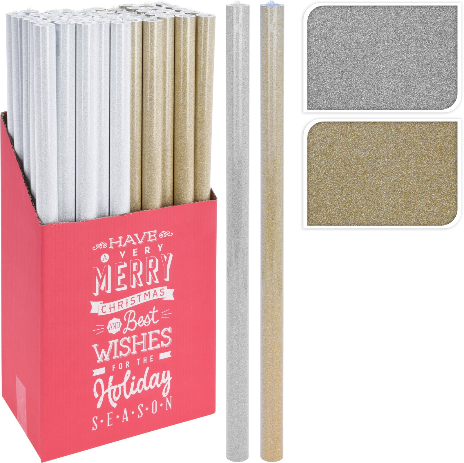 ROTOLO CARTA REGALO ORO/ARGENTO 70X150CM ASSORTITO